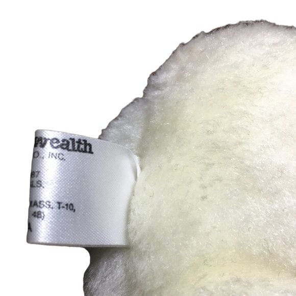Commonwealth White Polar Bear Plush Vintage 1987 Small 6"in. Stuffed Animal RARE - Picture 9 of 10